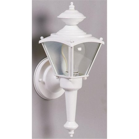 BRIGHTBOMB 66984 13 in. High White Outdoor Wall Lantern Fixture BR2516123